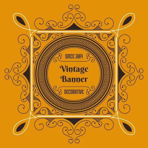 Vintage Flyer Hintergrund Design-Vorlage — Stockvektor