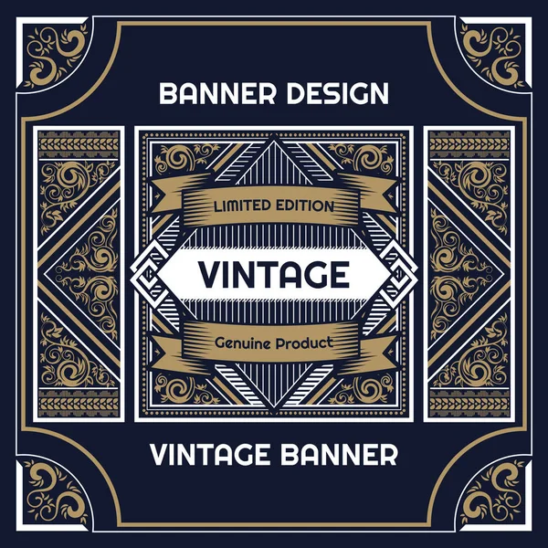 Vintage Flyer Hintergrund Design-Vorlage — Stockvektor