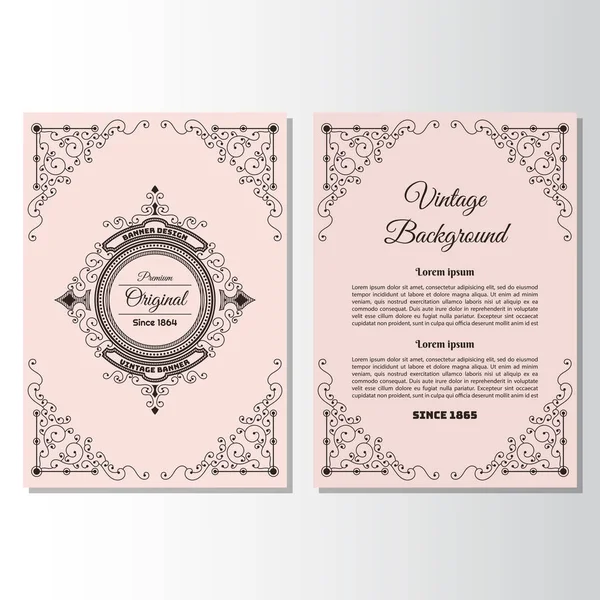 Vintage flyer background Design Template — Stock Vector