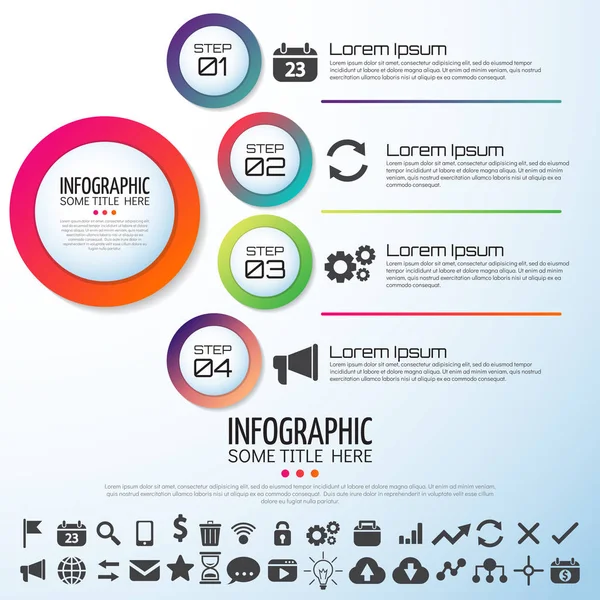 Modèle de conception d'infographie — Image vectorielle