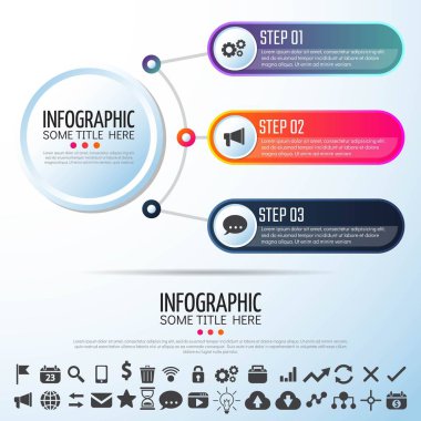 Daire infographics tasarım şablonu