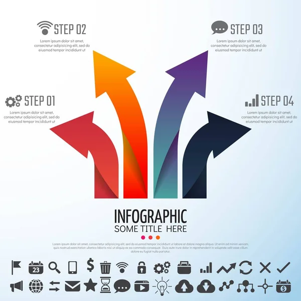 Szablon projektu infografiki strzałka — Wektor stockowy