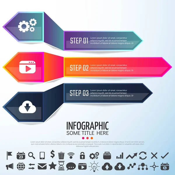 Plantilla de diseño de Infografías de Flecha — Archivo Imágenes Vectoriales