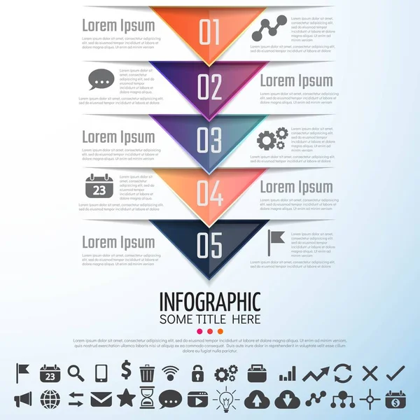 Modèle de conception d'infographie de flèche — Image vectorielle