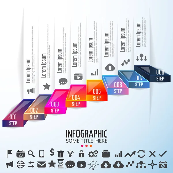 Modello di progettazione infografica — Vettoriale Stock