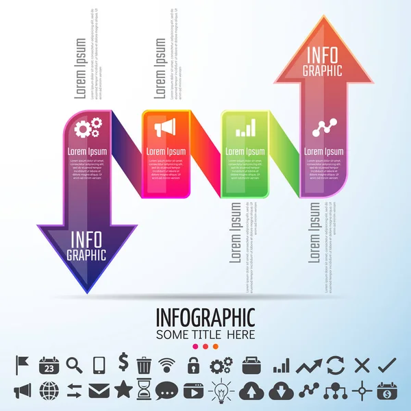 Modèle de conception d'infographie — Image vectorielle