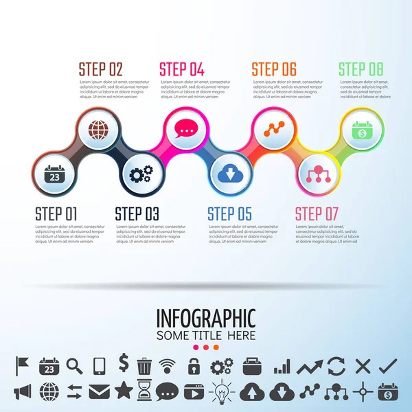 Modello di progettazione infografica — Vettoriale Stock