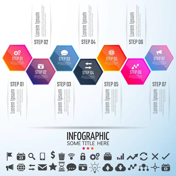 Modello di progettazione infografica — Vettoriale Stock
