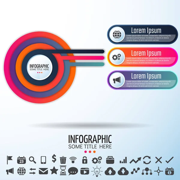 Infographics tasarım şablonu — Stok Vektör
