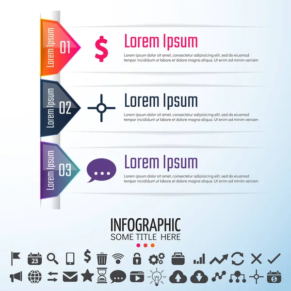 Infographics tasarım şablonu — Stok Vektör