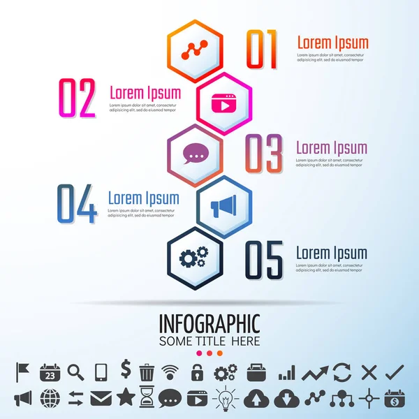 Design-Vorlage für Infografiken — Stockvektor