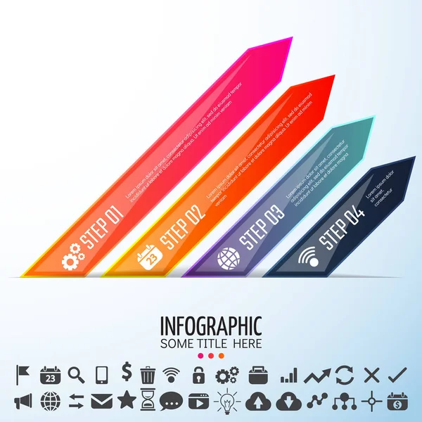 Modelo de design de infográficos — Vetor de Stock