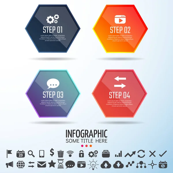 Plantilla de diseño infográfico — Vector de stock