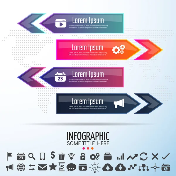 Modèle de conception d'infographie — Image vectorielle