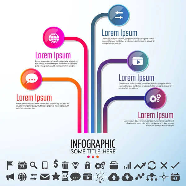 Design-Vorlage für Infografiken — Stockvektor