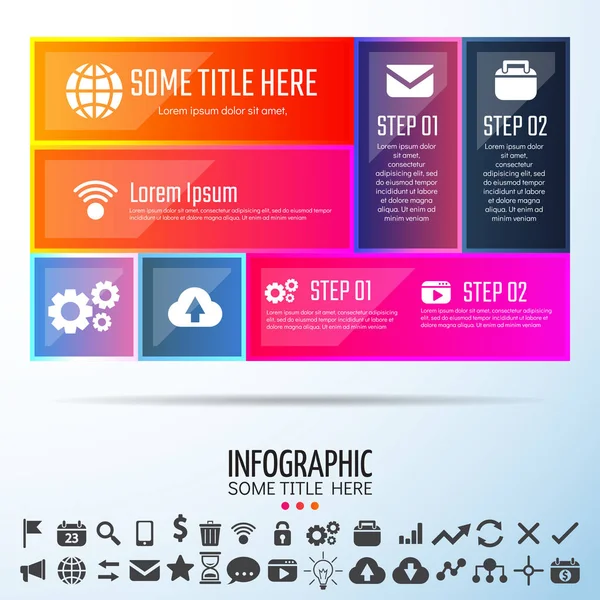 Plantilla de diseño infográfico — Archivo Imágenes Vectoriales