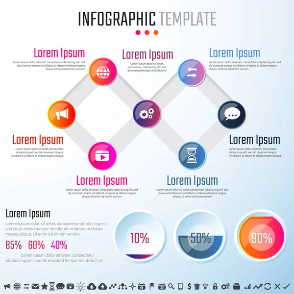 Design-Vorlage für Infografiken — Stockvektor