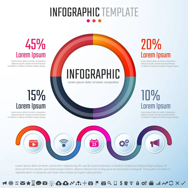 Design-Vorlage für Infografiken — Stockvektor