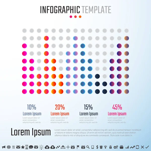 Modèle de conception d'infographie — Image vectorielle