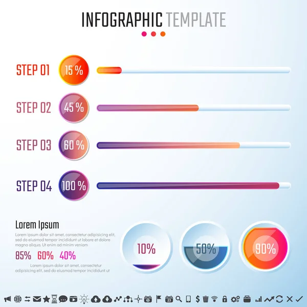 Plantilla de diseño infográfico — Archivo Imágenes Vectoriales