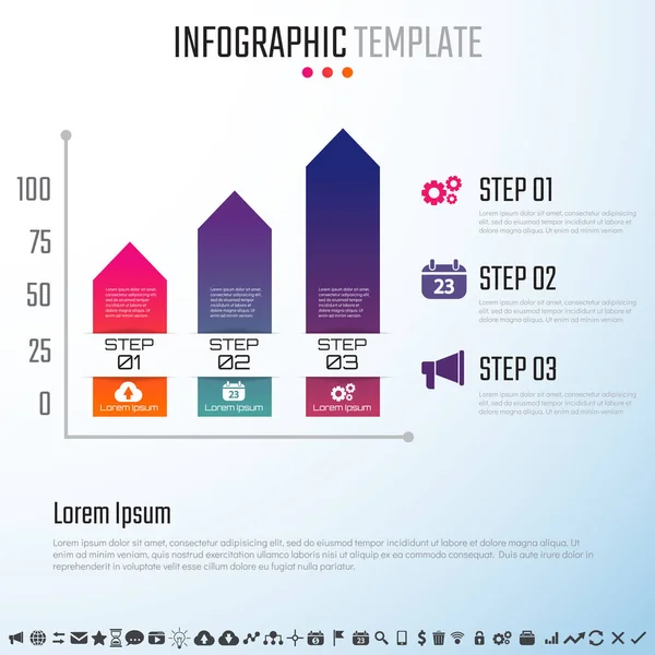 Modelo de design de infográficos — Vetor de Stock