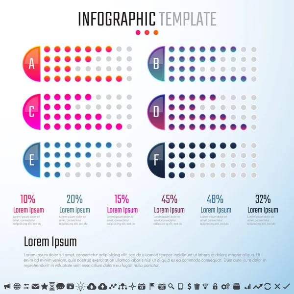 Modèle de conception d'infographie — Image vectorielle