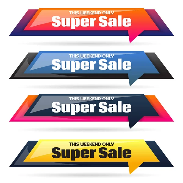 Venta banner plantilla de diseño — Vector de stock