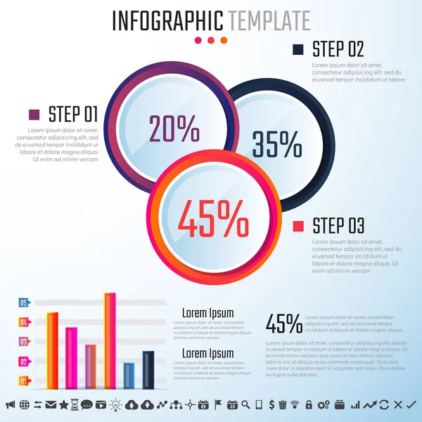 Design-Vorlage für Infografiken — Stockvektor