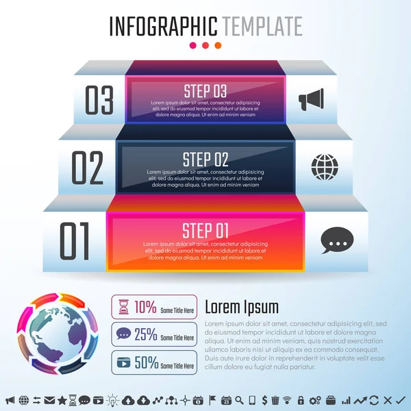 Design-Vorlage für Infografiken — Stockvektor