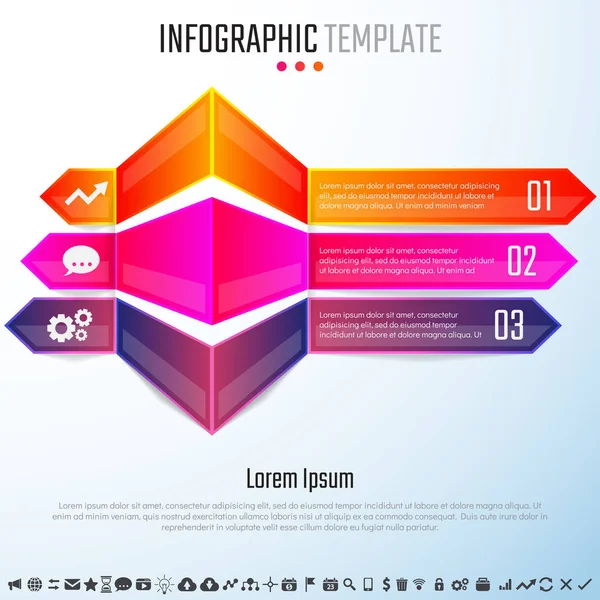 Infographics tasarım şablonu — Stok Vektör