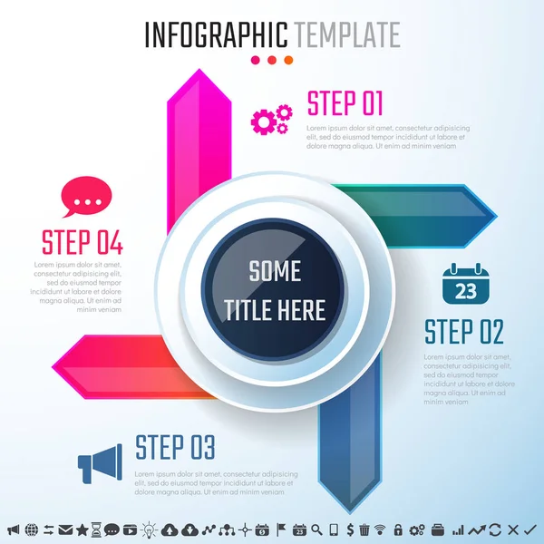 Design-Vorlage für Infografiken — Stockvektor