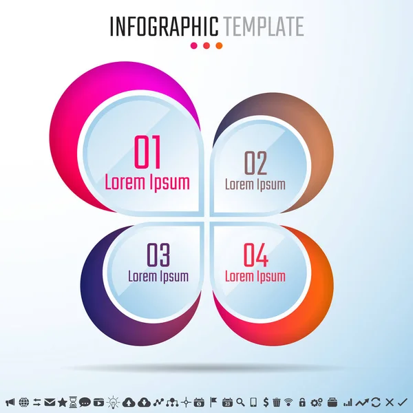 Modelo de design de infográficos — Vetor de Stock