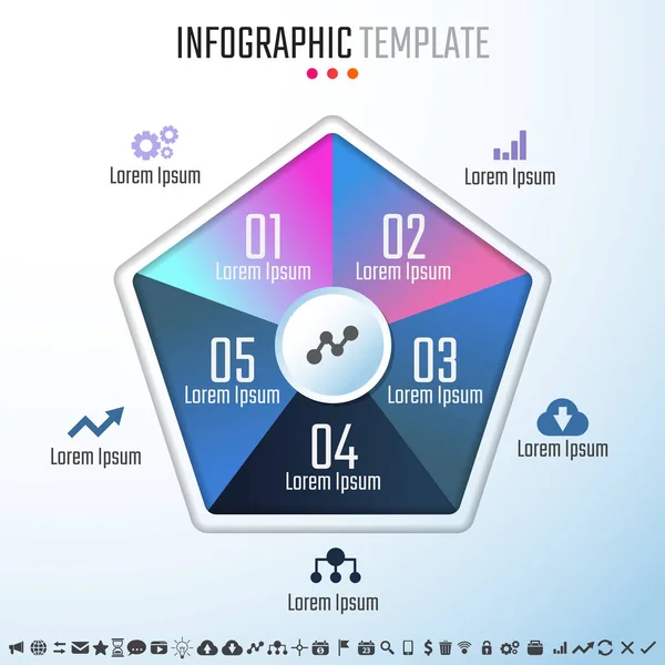 Design-Vorlage für Infografiken — Stockvektor