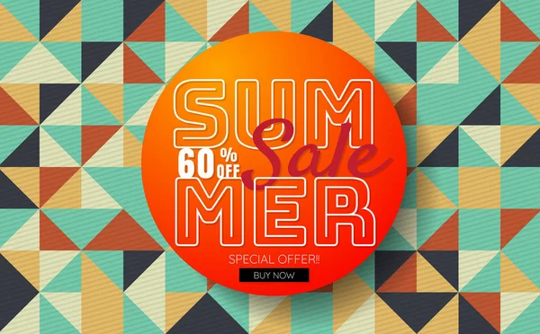 Sommar försäljning mall banner vektorbakgrund — Stock vektor