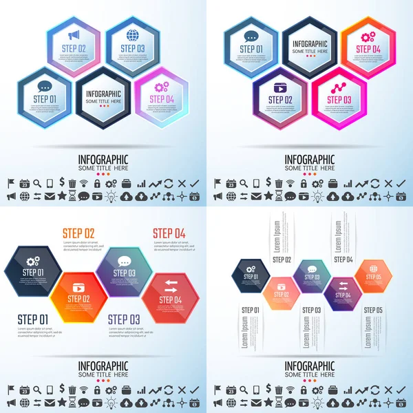 Modèle de conception d'infographie — Image vectorielle