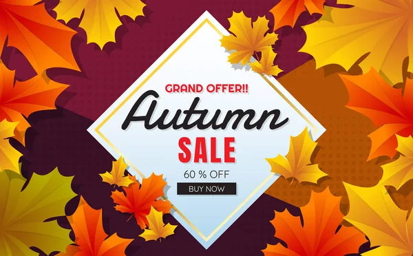 sonbahar Satılık şablon afiş vektör arka plan