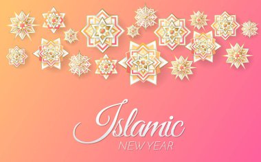 İslami arka plan şablonu vektör