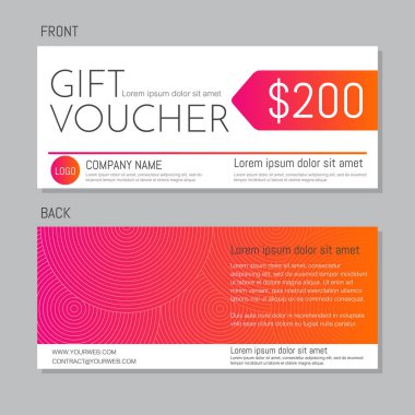 Hediye çeki vektör arka plan