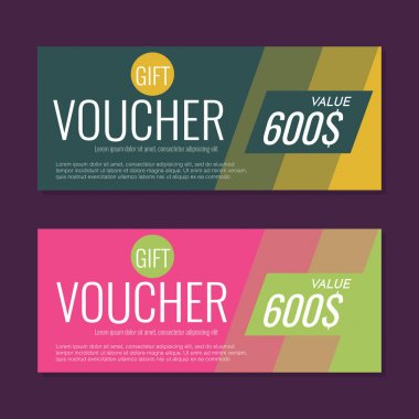Hediye çeki vektör arka plan afiş için