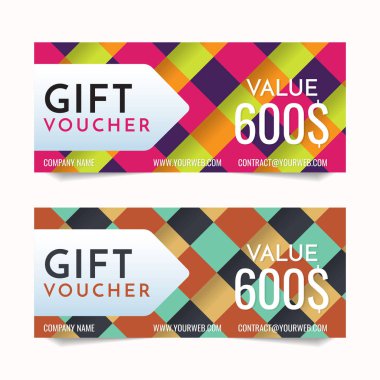 Hediye çeki vektör arka plan afiş için