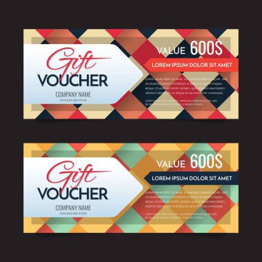 Hediye çeki vektör arka plan afiş için
