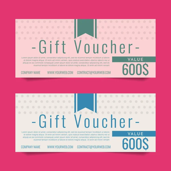 Gift Voucher Vector background for banner — Stock Vector