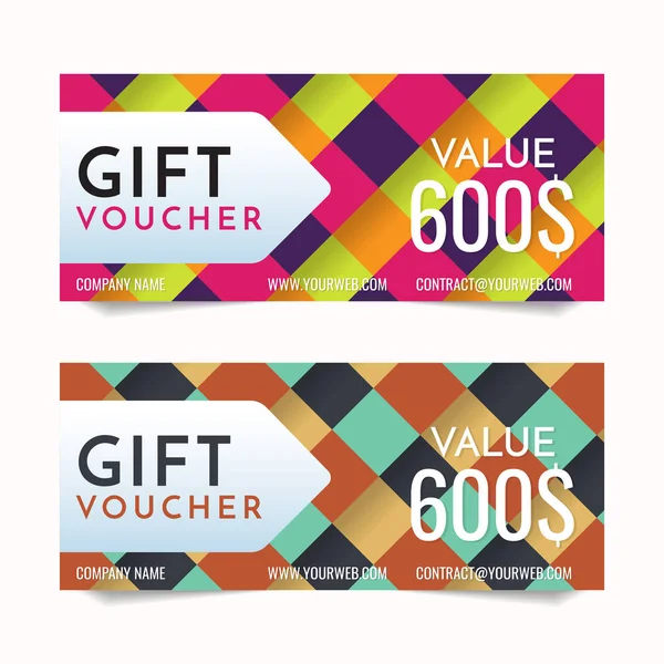 Hediye çeki vektör arka plan afiş için