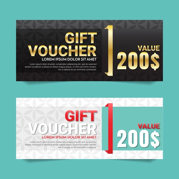 Gift Voucher Vector background for banner — Stock Vector