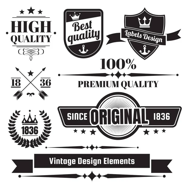 Logotipo de vectores retro vintage para banner — Archivo Imágenes Vectoriales