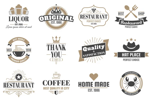 Restaurante Retro Vector Logo para banner — Vetor de Stock