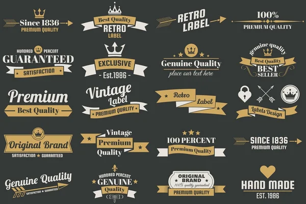 Logotipo de vectores retro vintage para banner — Archivo Imágenes Vectoriales