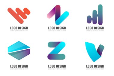 Modern en az vektör Logo afiş için