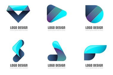 Modern en az vektör Logo afiş için