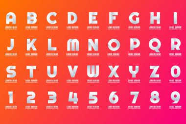 Modern en az vektör Logo afiş, poster, afiş için